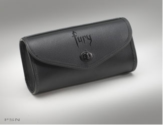 Leather front pouch