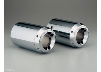 Chrome exhaust tips with gl logo