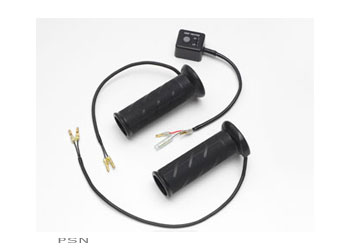 Heated grips with thermostat