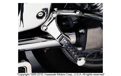 Chrome passenger footpeg mounts