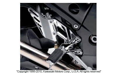 Chrome driver footpeg mount / heelguard