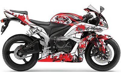 Flu designs sport bike graphic kits