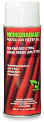 No toil biodegradable fabric air filter oil