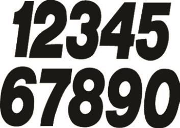 Dirt digits pro digits competition stick-on numbers