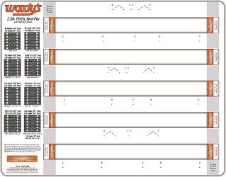 Woody's 2.86” pitch track template