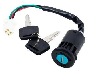 Outside distributing 4-wire male plug key switch