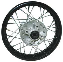 Outside distributing dirtbike / pitbike rim assembly