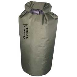 Green trail light and waterproof dry bag