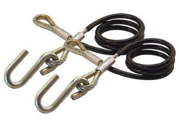Boater sports coiled trailer safety chain
