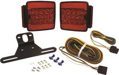 Boater sports square led trailer light