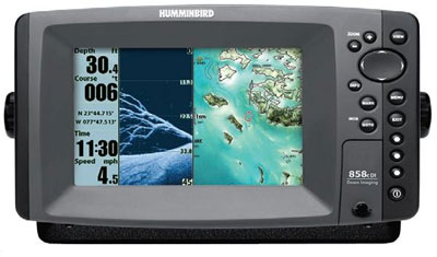 Humminbird 858c di external gps combo