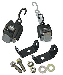 Boatbuckle retractable transom tie-downs