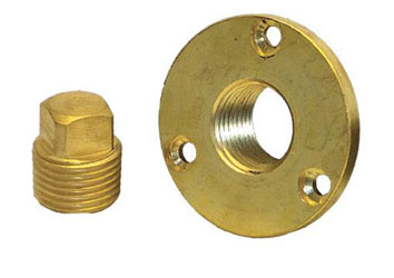 Boater sports garboard drain plug - brass