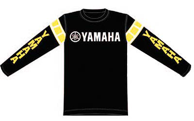 Yamaha on-road motorcycle yellow block long-sleeve t-shirt