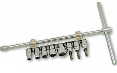 Yamaha on-road motorcycle cruztools powerdrive sliding t-driver with 8-piece socket set