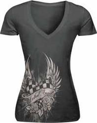 Lethal threat womens race heart short sleeve tee