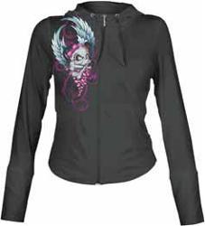 Lethal threat womens skull hoodie