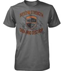 Speed and strength cruise missile tee