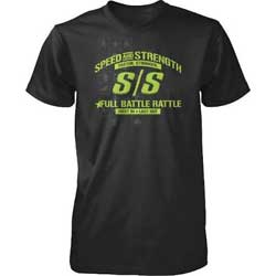 Speed and strength full battle rattle tee