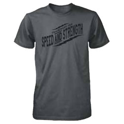 Speed and strength trademark tee