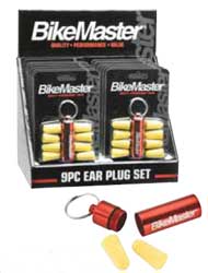Bikemaster soundmaster ear plugs with carrier