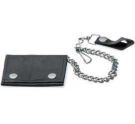 River road tri fold chain wallet