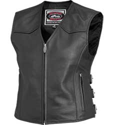 River road plains leather womens vest