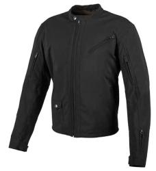 Speed and strength back in black textile jacket
