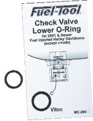 Fuel-tool check valve replacement o-rings