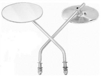 Harddrive parts chrome oval mirror