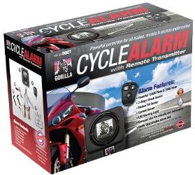 Gorilla cycle alarm with remote transmitter