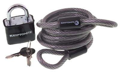 Kryptonite cable and padlock