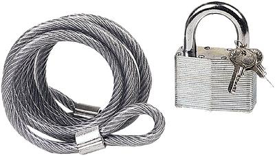 Wps 6 ft steel cable and padlock set