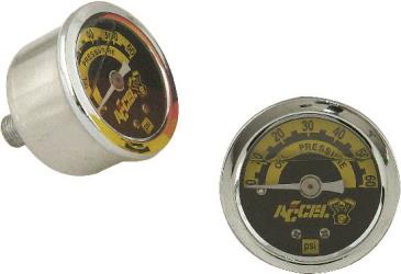 Accel liquid filled oil pressure gauges