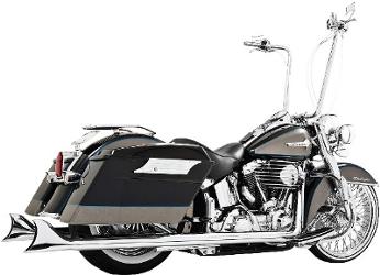 Freedom performance exhaust sharktail systems for softail fls/fxs