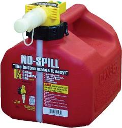 No-spill gas cans