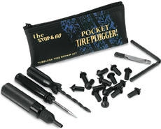 Stop & go pocket tire pluggers