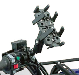 Finger grip atv / utv communication holder