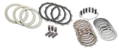 Clutch friction plates, steel drive plates & springs