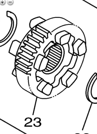 Шестерня OEM Yamaha 20S-17261-00-00