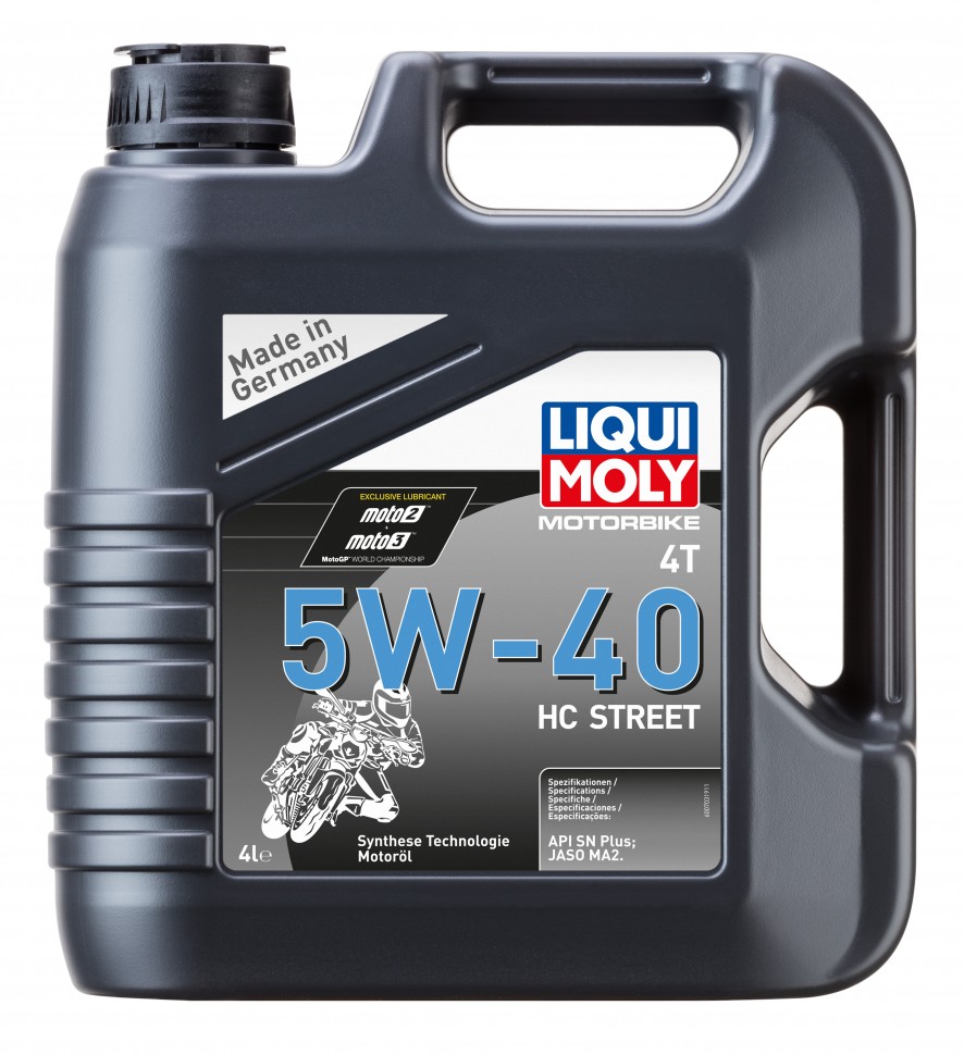 Моторное масло Liqui Moly Motorbike 4T 5W-40 HC Street  (HC-синтетическое) 4л