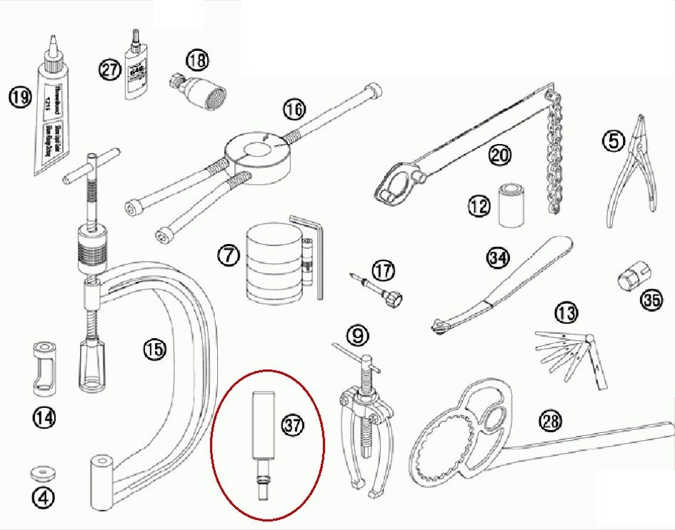 Вставка для стопорного кольца KTM OEM 77029036000