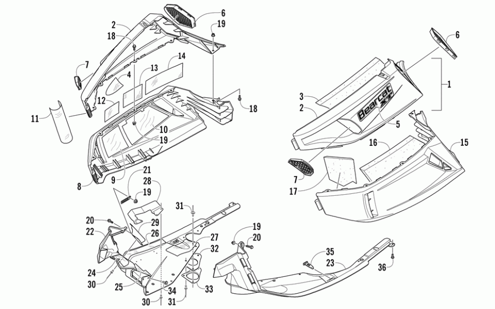 Шумоизоляция правая панель Arctic Cat OEM 0617-562
