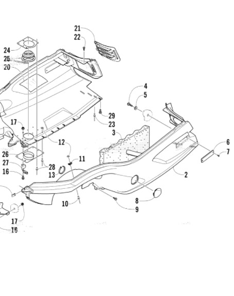 Поддон снегохода Arctic Cat OEM 3706-029