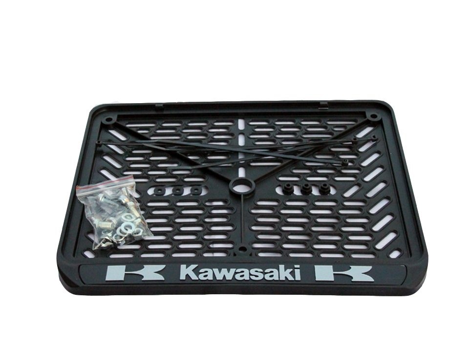 Crazy Iron Рамка для номера квадроцикла и снегохода с логотипом KAWASAKI