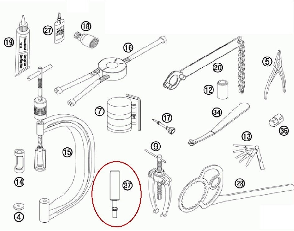 Вставка для стопорного кольца KTM OEM 77029036000