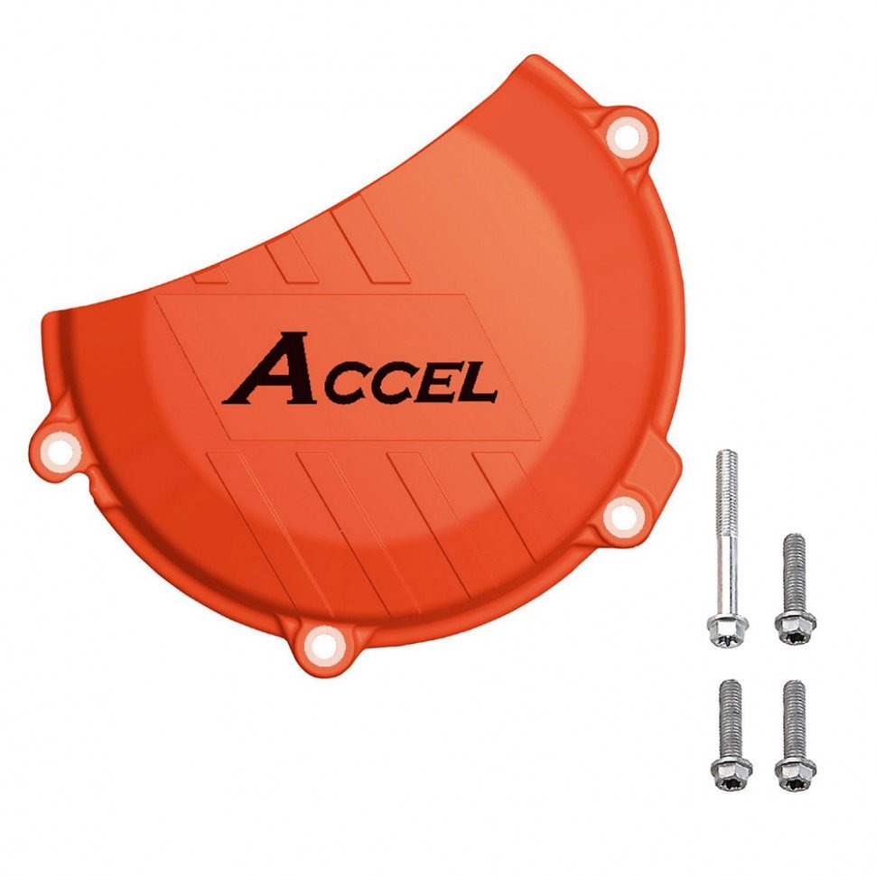 Accel Пластиковая защита крышки сцепления KTM SX-f 450 16-22 EXC 450/500 17-23 Оранжевая