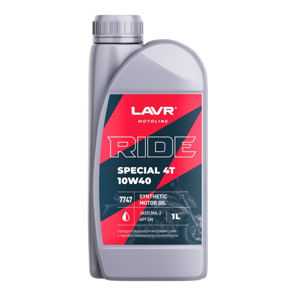Lavr Motoline Моторное масло для мотоциклов RIDE SPECIAL 4Т 10W40 SN 1л