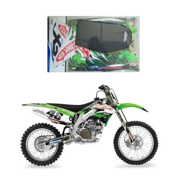 CRAZY IRON Наклейки полный комплект+обтяжка сиденья Kawasaki KXF 450 06-08