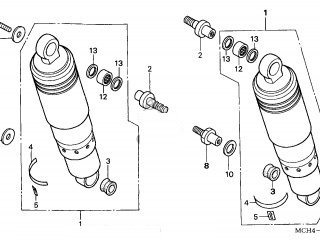 Болт амортизатора Honda OEM 52452-MCH-C10